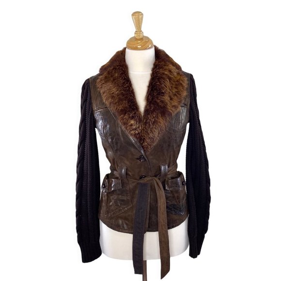 Hugo Boss Jackets & Blazers - Hugo Boss Jolanta Fur Collar Leather Jacket